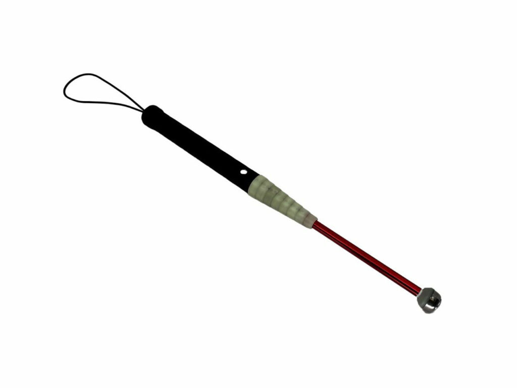 Titanium Telescoping Cane with button on handle to open and close collapsible sections