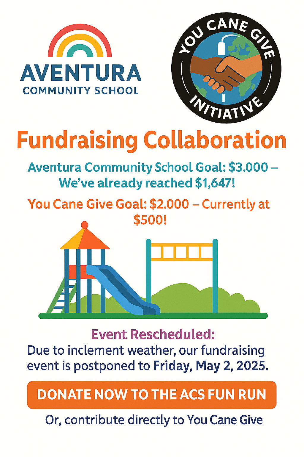 Read more about the article You Cane Give and Aventura Community School in Nashville Partner to Raise Money for School Playground and Nonprofit **Event Rescheduled Due to Weather!**